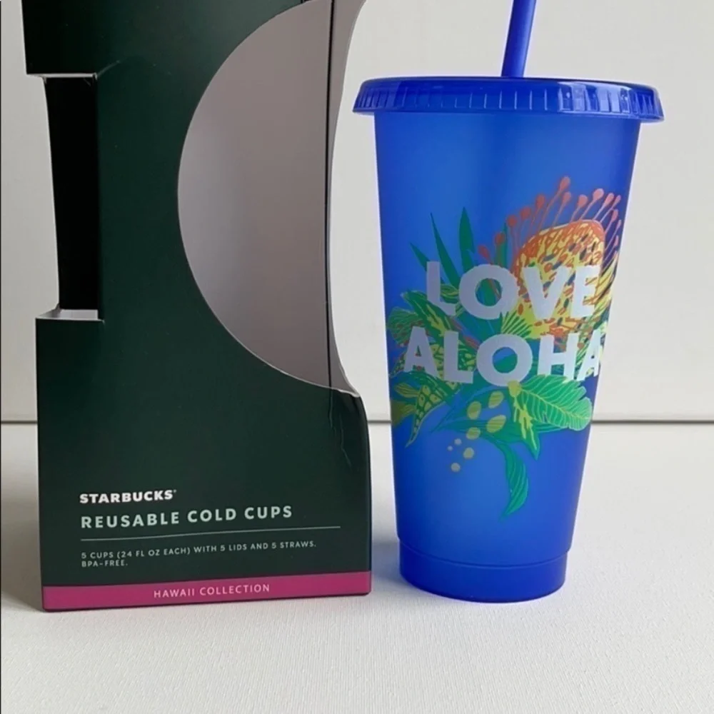 Starbucks Hot Sun Cold Brew Limited Edition Hawaii Reusable Cup $5 ADD ON ONLY!!